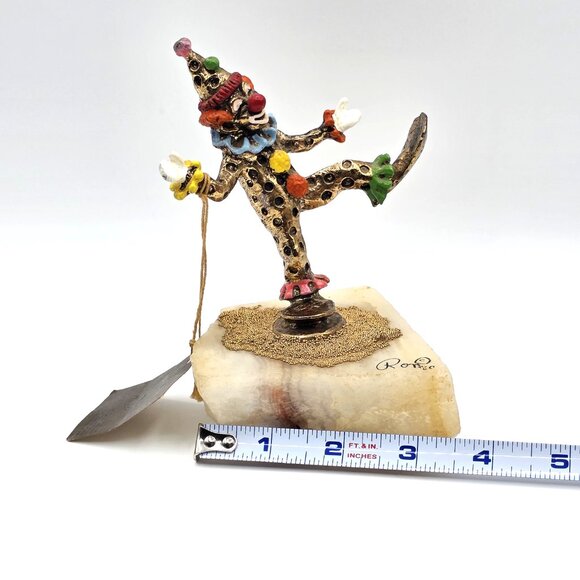 Vintage 1980 Ronald Lee 24Kt Gold Plated Happy Clown Collectible Original Tag - Picture 12 of 12